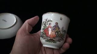 Meissen 18th century cup and saucerful in very cool condition for my private meissen collection.