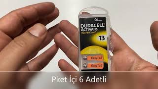 Duracell 13 Numara İşitme Cihazı Pili 1,45 V PR48 6 Adetli