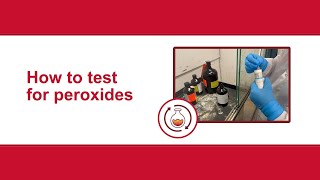 How to test for peroxides using Quantofix dip strips