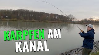 Gezielt auf Karpfen am Kanal || Angeln am Dortmund-Ems-Kanal || Pantoffel angelt