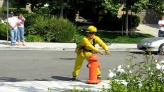 Fireman Uses Hydrant