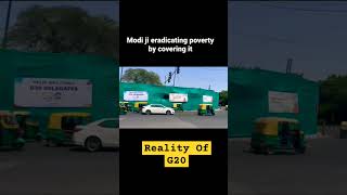 Modi ji Hiding Poverty By Covering It 🫣 | Share this video #g20 #g20summit #modi