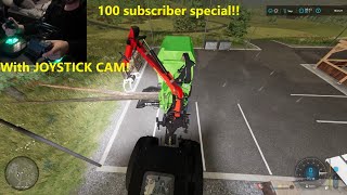 Farming Simulator 22 | Log Loading & Woodchipping | Joystick cam [100 subscriber special] Erlengrat!