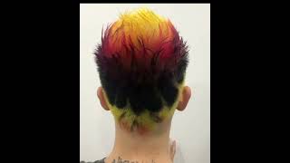 불금🔥 파이어 불꽃염색 l 그라데이션 염색 l 특이한 염색 l fire hair color l SOONSIKI #short