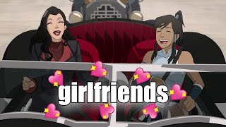 Korra and Asami being gay for each other for 7 minutes (not so) straight