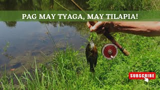 TILAPIA FISHING in POND | May Pang-ulam na! 🐟 Primitive Life