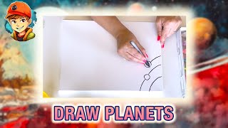 Let's Draw and Color the Solar System - Paint The Planets - Fun Art Activity for Kids!