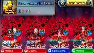 Grand Summoners - Nova Torus of the Phoenix Mono Fire with Valentines Priscilla ( First run )