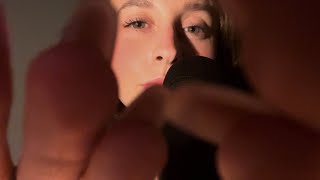 ASMR intense pure clicky inaudible whispers with super close visual scratches