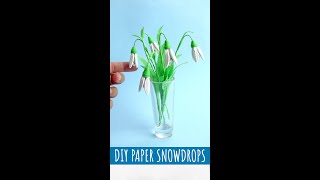 DIY Paper Quilling Snowdrops | Paper Crafts | #shorts