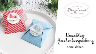 Anleitung Umschlag Geschenkverpackung ohne kleben | Gastgeschenk | Origami Umschlag | Basteln