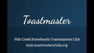 Toastmaster Role in a Toastmasters Meeting