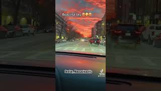 WOW 🤩😱🤯🙀Sky | incredible bloody sky😍!!! #sky #beautifulsky #boston #massachusetts