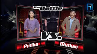 Aaj voli timile hidne bato | Muskan Rai  Vs Pritika begha | #the #voice #of #nepal #season 4