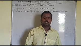 SSLC Introduction to Trigonometry functions