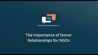 The Importance of Donor Relationships for NGOs