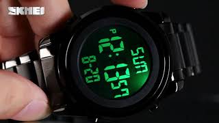 SKMEI Digital 2 Time Mens Watch LED Digital Chronograph. V-28