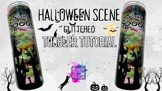 Glittered Halloween Themed Tumbler Tutorial