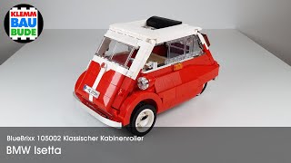 BlueBrixx 105002 Klassischer Kabinenroller – BMW Isetta –  modifiziert, Prints und Chrome