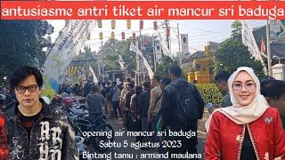 membludak suasana penukaran tiket air mancur sri baduga II situ buleud purwakarta