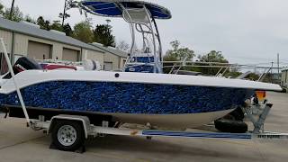 Water Camo Boat Wrap