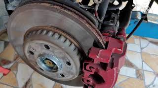 Mercedes Benz C300 Rear Brake Pad Replacement Parking Brake Actuator Replacement..