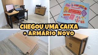 CHEGOU UMA CAIXA MARAVILHOSA, COMPRAMOS UM ARMÁRIO + FICOU LINDO 😍