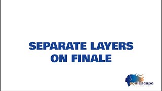 Separating Layers on Finale