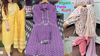 designer kurti with afgani style pant #fashion #summerdress #kurtipant #kurtidesign #summerkurti