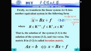 3.1.1 Simple iterative schemes - Iterative techniques for solving linear systems