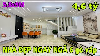 Bán nhà trung tâm gò vấp gáp ngã 6 gò vấp . Trệt lầu tặng nội thất đẹp giá 4,6 tỷ TL