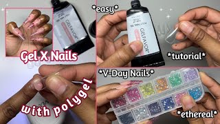 HOW TO DO GEL X WITH POLYGEL | EASY FUN STRONG GEL X NAILS | NAIL TUTORIAL