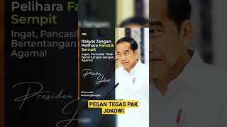 PESAN TEGAS PAK JOKOWI #shorts