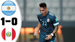 Argentina vs Peru 1-0 | Extended Highlights and Goals- HD