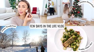 VLOG | Decorating for Christmas, A Real Winter Wonderland & Get Ready With Me | Annie Jaffrey