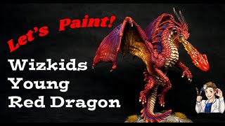 Let's Paint Wizkids Young Red Dragon D&D Miniature