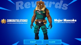 How To Unlock "FREE" Major Mancake Skin in Fortnite | FREE Fortnite X Falls Guys Challenges Reward.