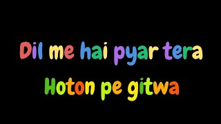 🥀Dil Mein Hai Pyar Tera Hoton Pe Gitwa | Alka Yagnik |Black Screen Status|Lyrics Sad Status|💔