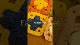 crochet flower granny squares @tamilselvinallakumar3462 #music #crochetlove #grannysquare