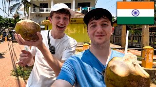 Delicious Fresh Coconut at Kovalam Beach, India 🇮🇳