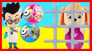 Ellie Sparkles Prison Challenge con Skye de Paw Patrol y Romeo de PJ Masks - Ellie Sparkles