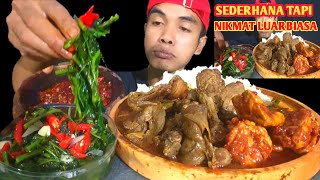 MUKBANG TUMIS KANGKUNG SAMBAL TERASI + ATI AMPELA + AYAM GORENG KECAP 😋