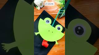 Amazing paper frog - Easy & Fun #diy #art #shorts #ytshorts