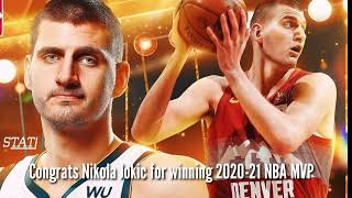 Nikola Jokic 2020-2021 NBA MVP CONGRTAS