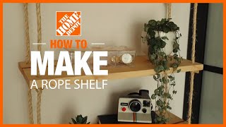 Hanging Rope Shelf DIY | The Home Depot x @tinalemac