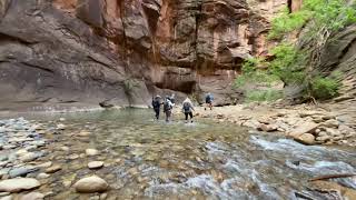 Epic Women leaders enjoying a Bottom Up Narrows hike, Zion National Park