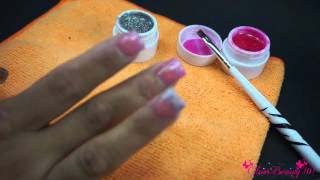 PINK AND SILVER ACRYLIC NAILS TUTORIAL