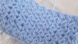 ONE ROW REPEAT Crochet Stitch For beginners   Blankets And Scarfs