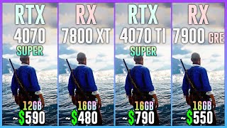 RTX 4070 SUPER vs RX 7800 XT vs RTX 4070 TI SUPER vs RX 7900 GRE - Test in 25 Games