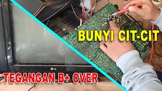 TV LG SLIM BUNYI CIT CIT DAN TEGANGAN OVER  VLOG14